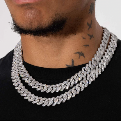 14MM MONACO CHAIN + FREE TENNIS BRACELET (GIFT)