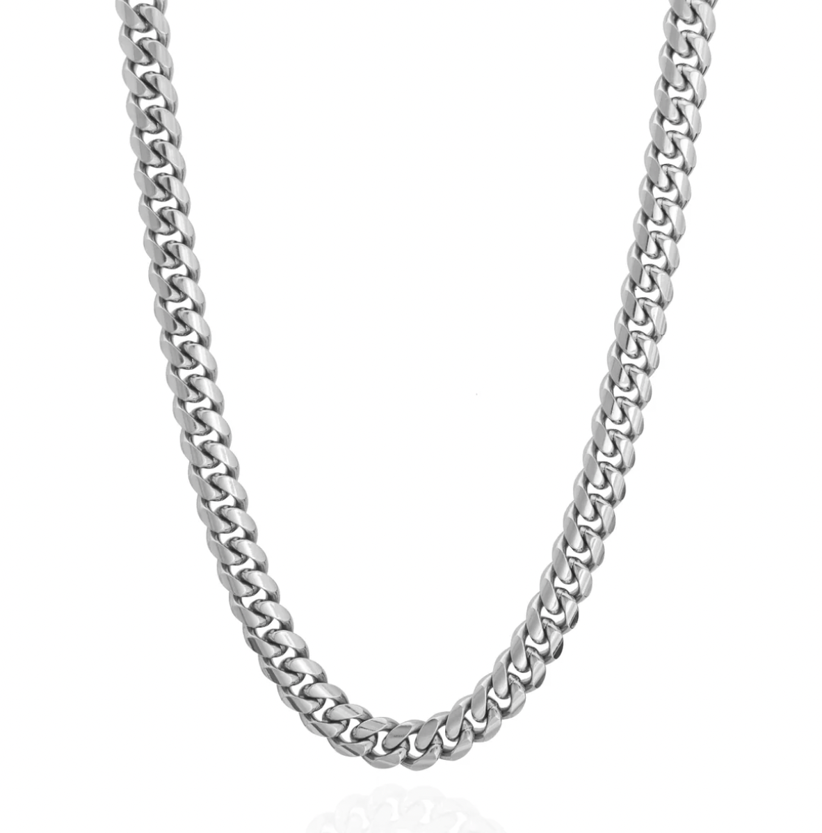 10MM CUBAN CHAIN - WHITE GOLD