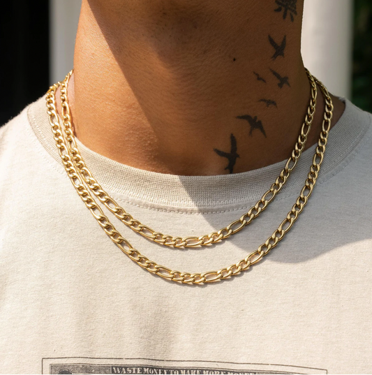 6MM FIGARO CHAIN - GOLD